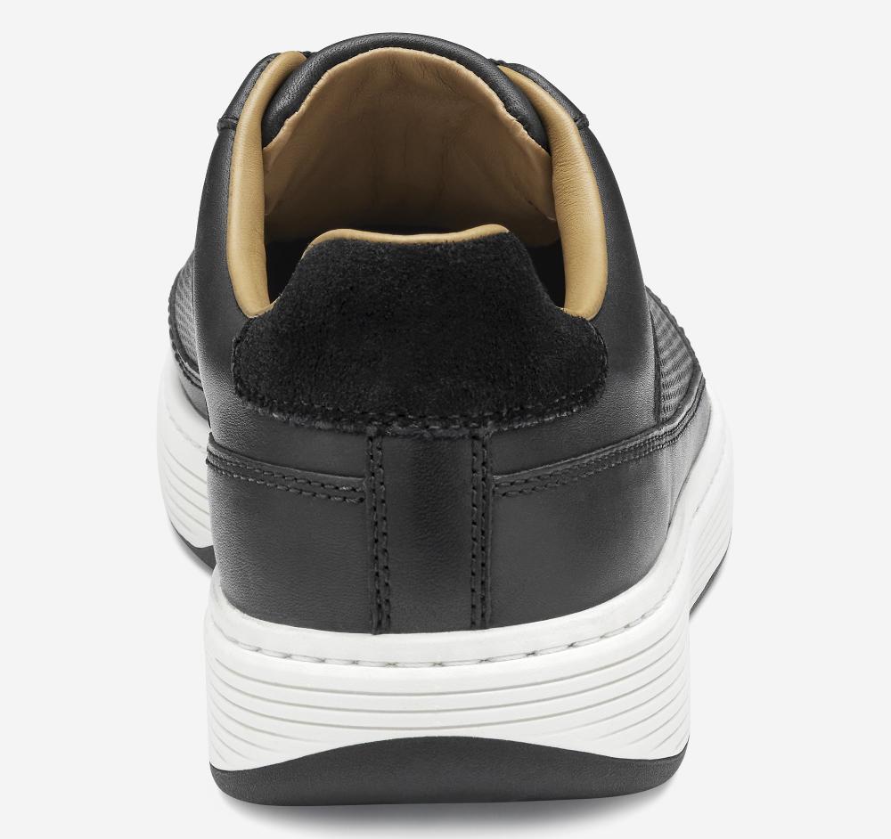 Johnston & Murphy Dawson Perfed U-Throat Black Full Grain