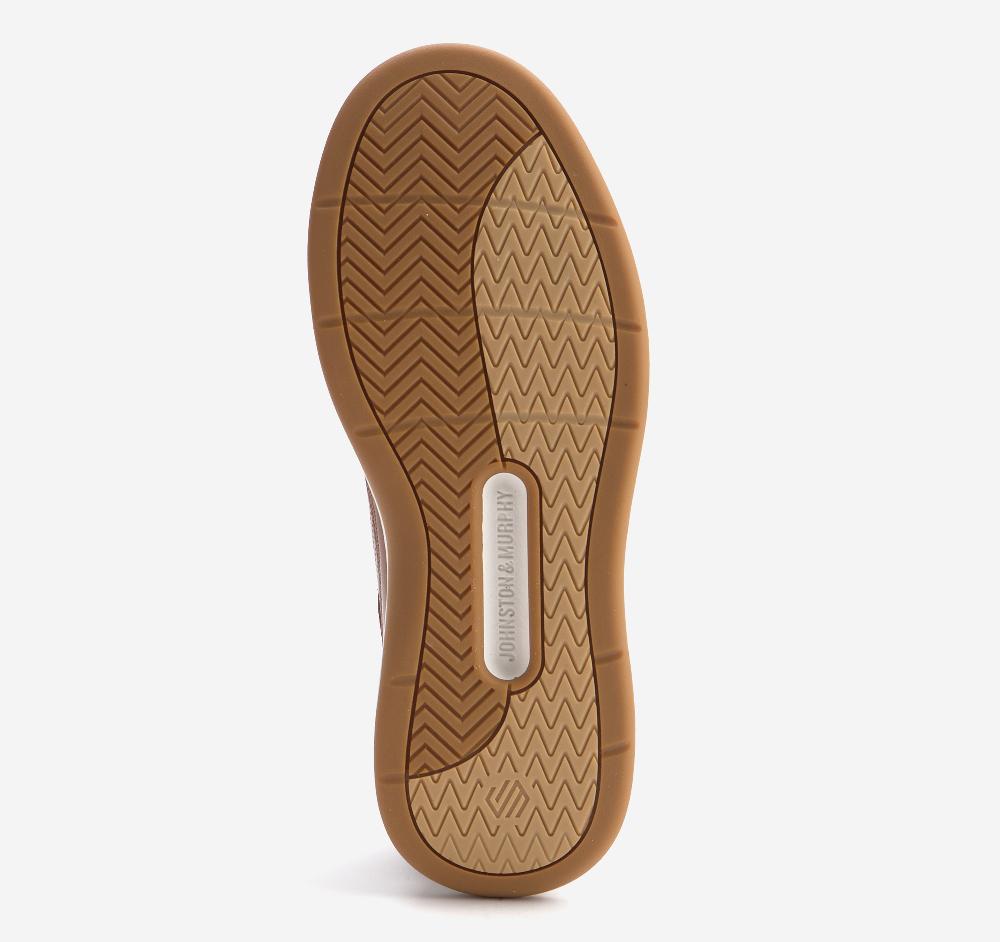 Johnston & Murphy Dawson Perfed U-Throat Tan Full Grain