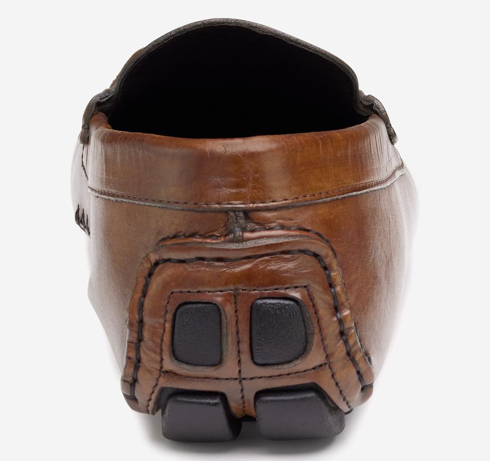 Johnston & Murphy Dayton Penny Loafer Brown Italian Calfskin