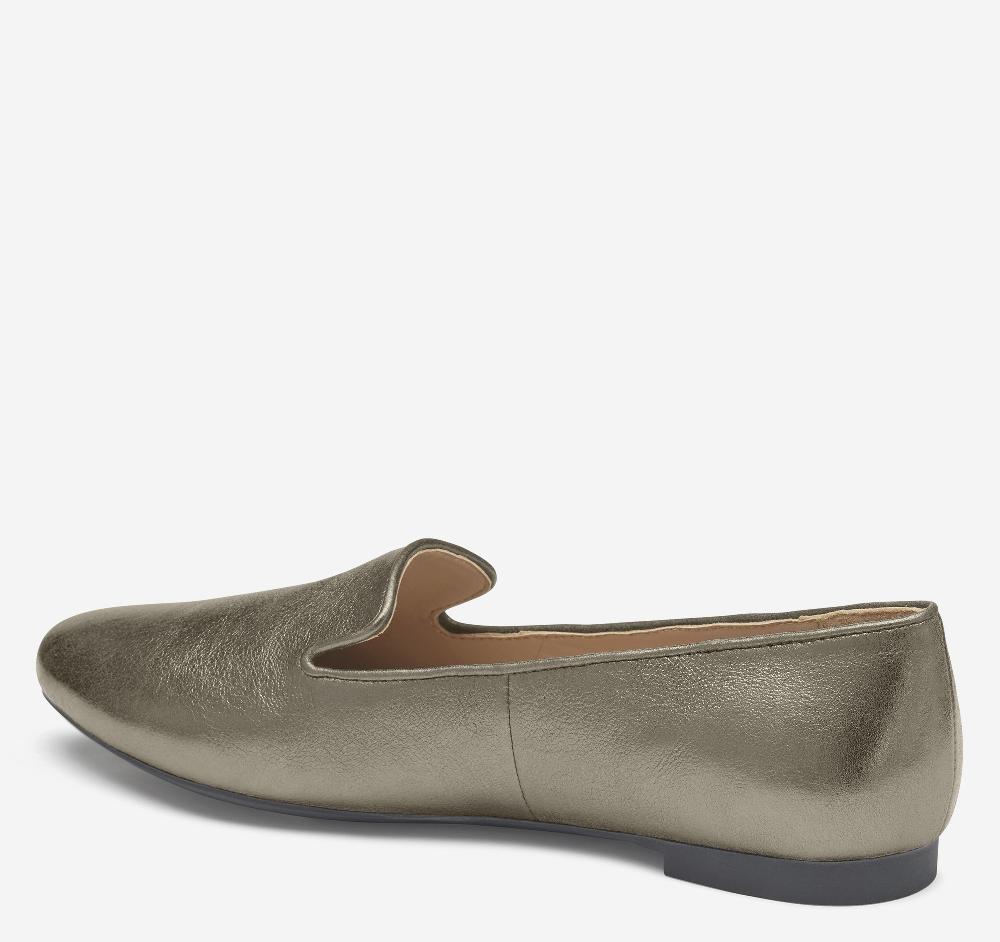 Johnston & Murphy Delanie Loafer Pewter Metallic Sheepskin