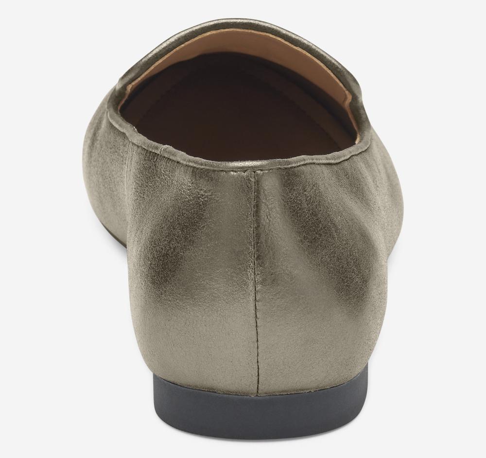 Johnston & Murphy Delanie Loafer Pewter Metallic Sheepskin