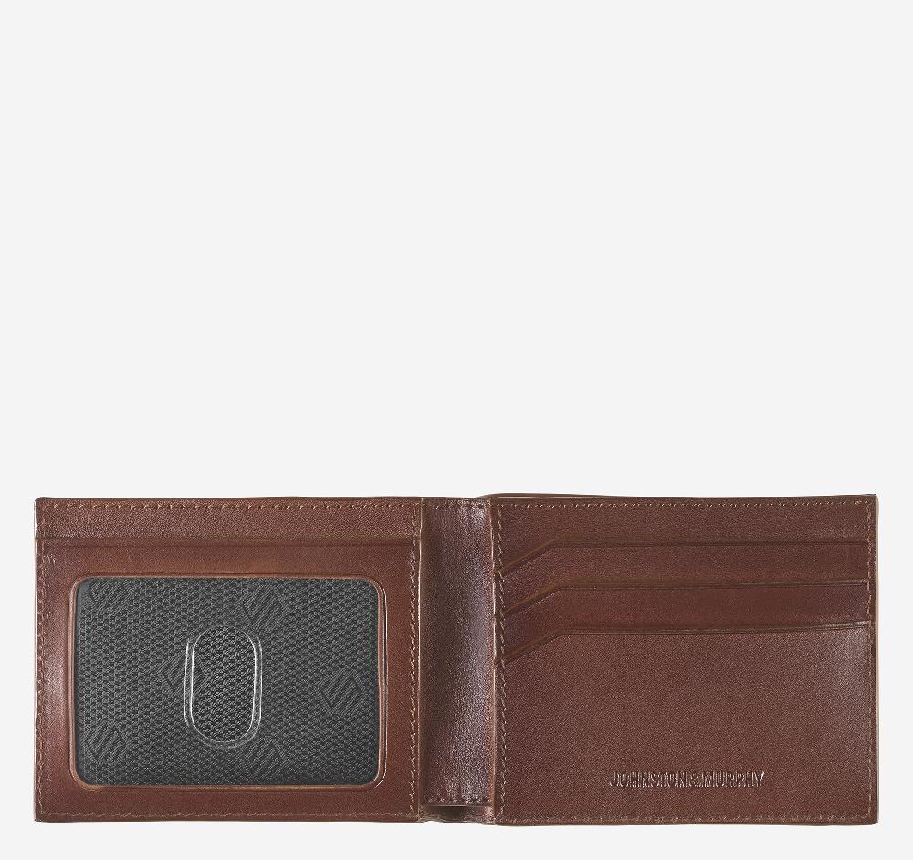 Johnston & Murphy Dress Paisley Billfold Wallet Mahogany