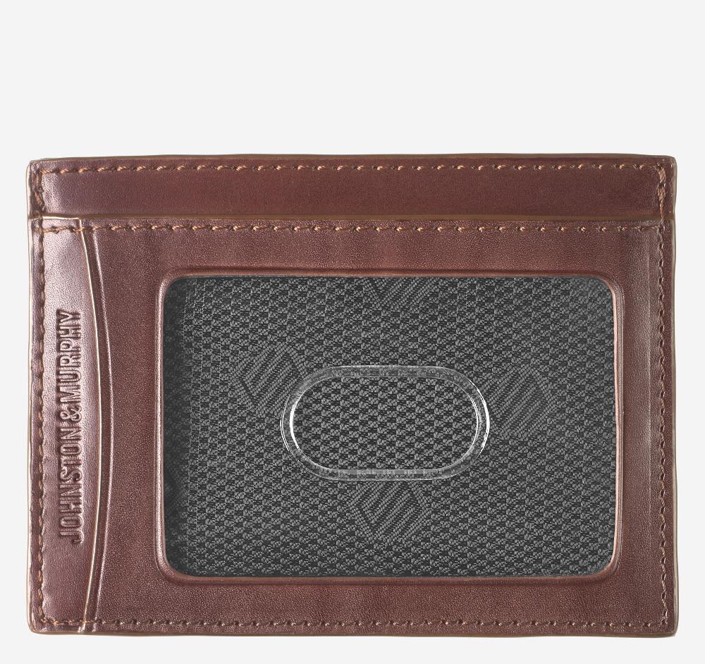 Johnston & Murphy Dress Paisley Weekender Card Wallet Mahogany