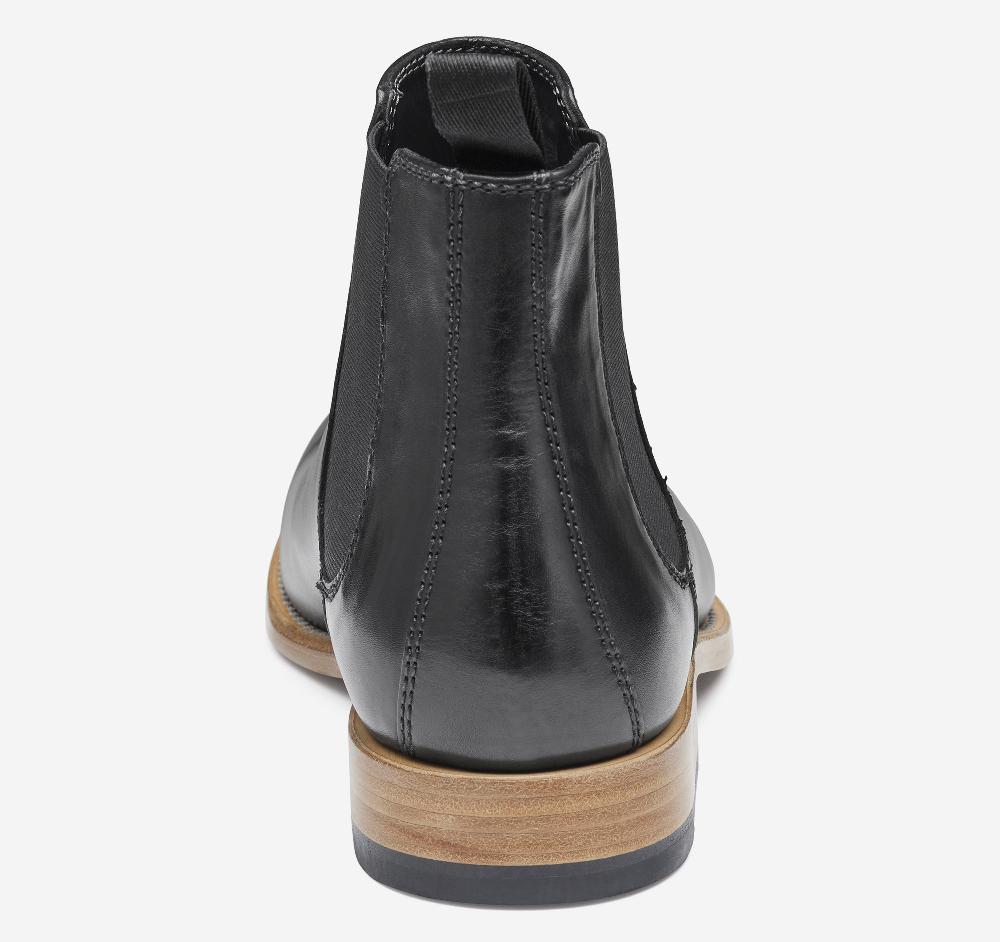 Johnston & Murphy Dudley Chelsea Boot Black Dip-Dyed Calfskin