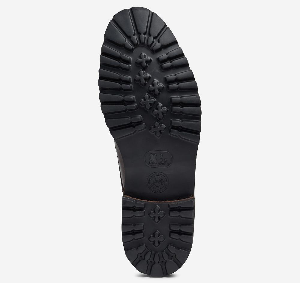 Johnston & Murphy Dudley Lug Plain Toe Boot Dark Brown Full Grain