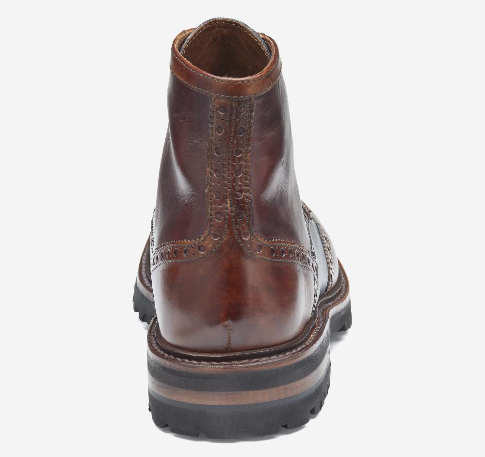 Johnston & Murphy Dudley Lug Wingtip Boot Tan Multi Calfskin