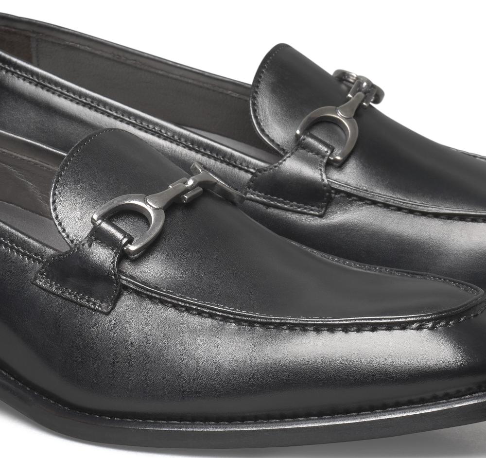 Johnston & Murphy Ellsworth Bit Loafer Black Italian Calfskin