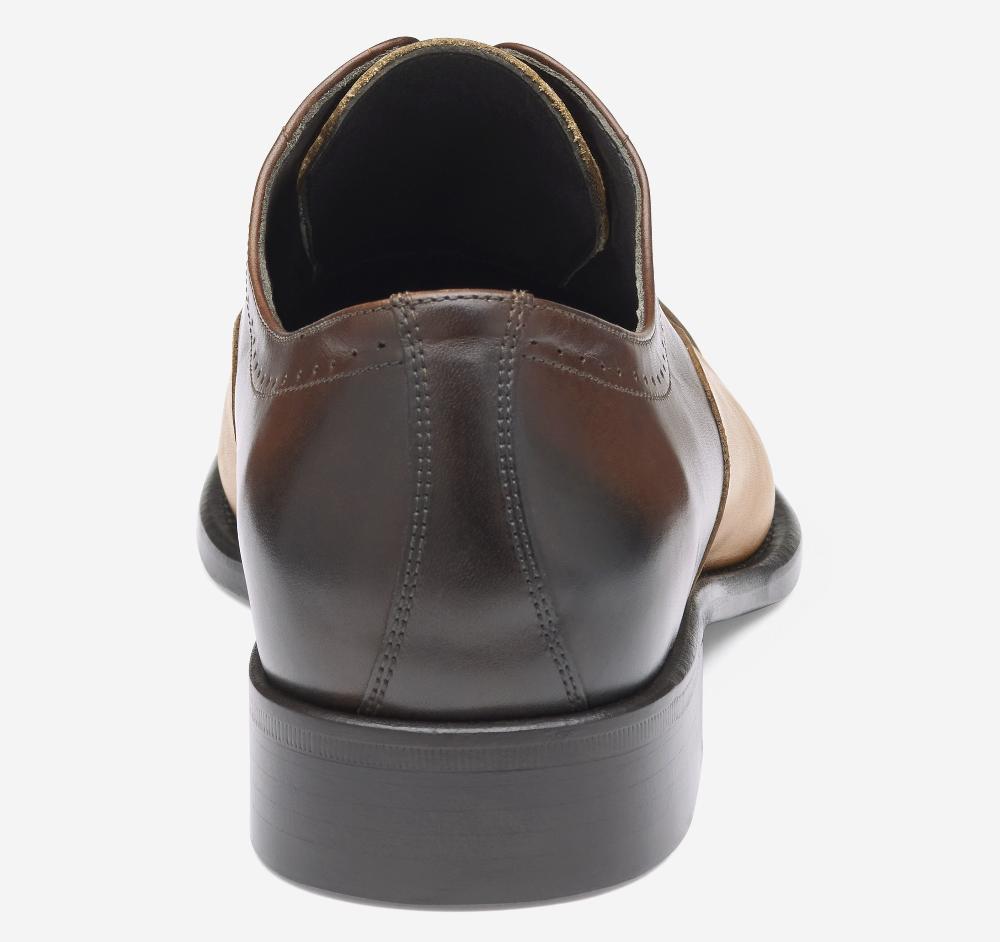 Johnston & Murphy Ellsworth Cap Toe Brown/Tan Italian Calfskin