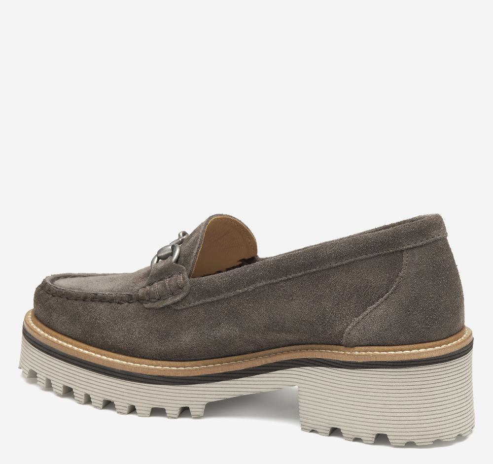 Johnston & Murphy Emmalynn Bit Loafer Dark Grey Suede