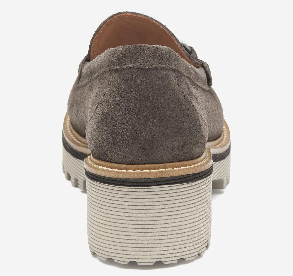 Johnston & Murphy Emmalynn Bit Loafer Dark Grey Suede
