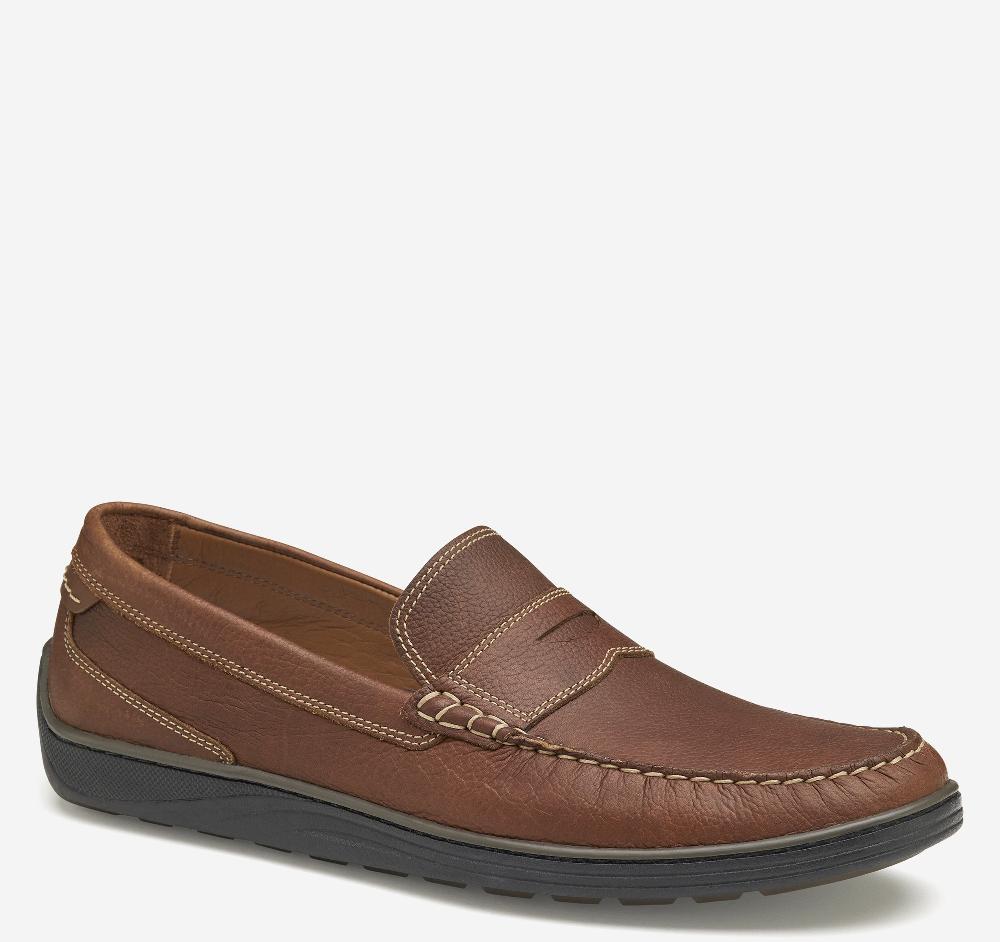 johnston & murphy Emmett Penny Loafer Dark Tan Full Grain