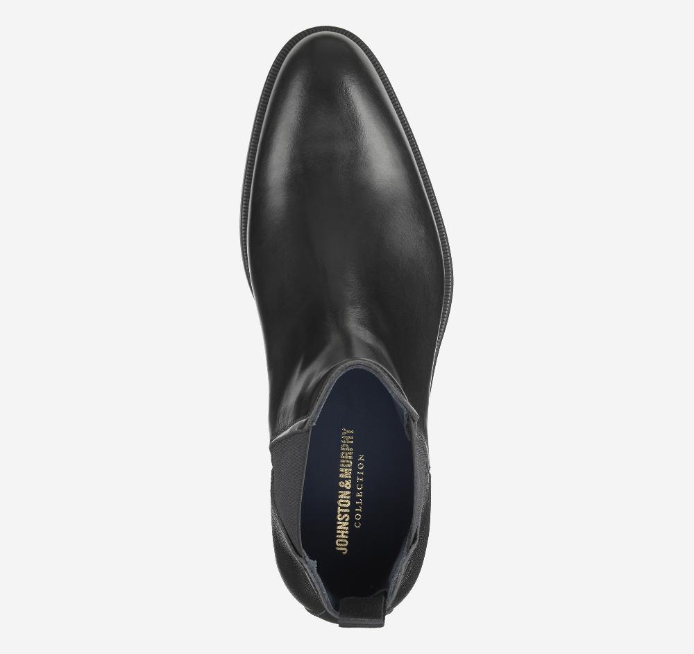 Johnston & Murphy Flynch Chelsea Boot Black Italian Calfskin
