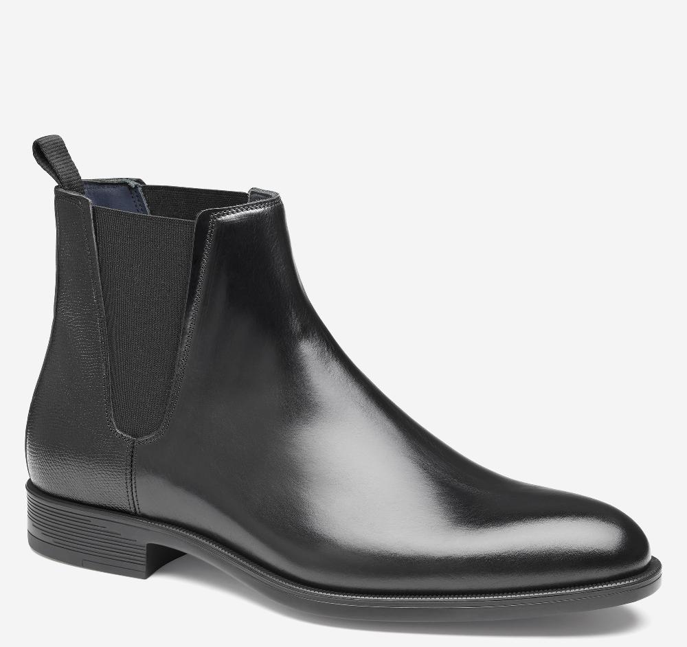 johnston & murphy Flynch Chelsea Boot Black Italian Calfskin