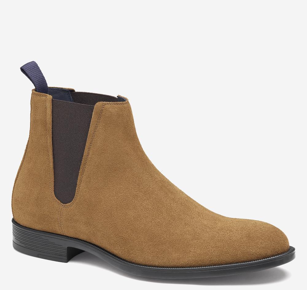 johnston & murphy Flynch Chelsea Boot Snuff Italian Suede