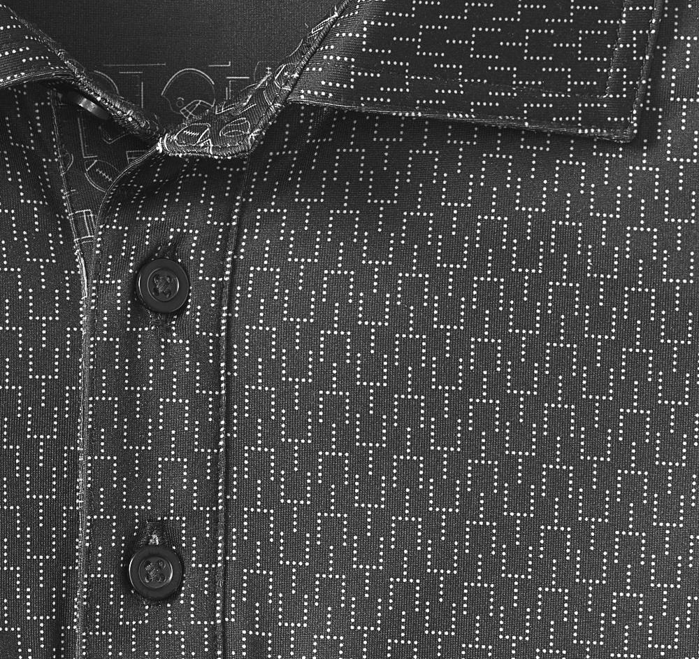 Johnston & Murphy Game Day XC4® Goal Post Print Polo Black