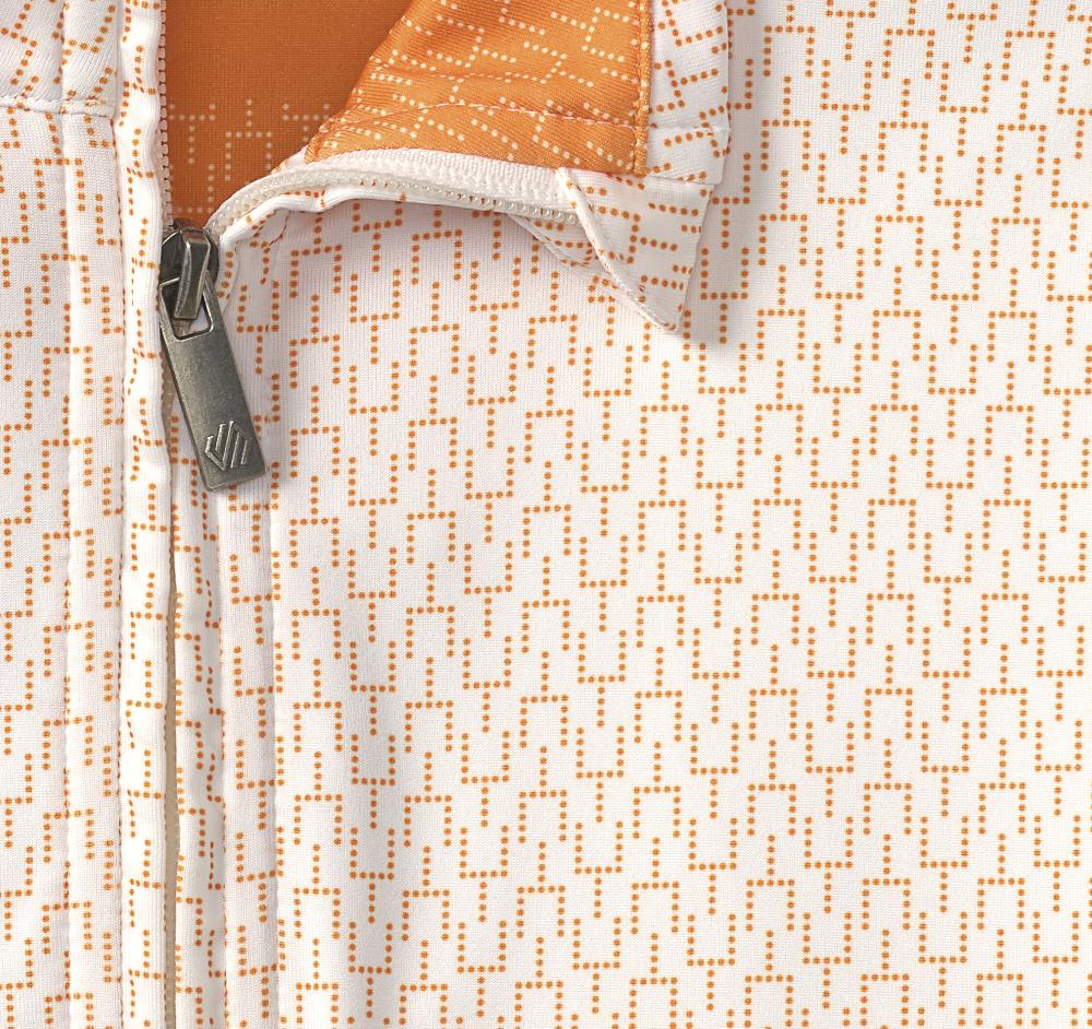 Johnston & Murphy Game Day XC4® Goal Post Print Quarter-Zip Orange