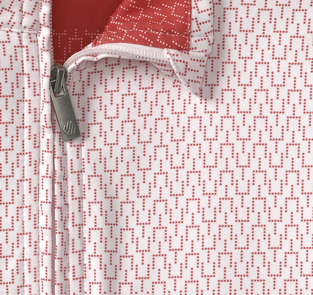 Johnston & Murphy Game Day XC4® Goal Post Print Quarter-Zip Red