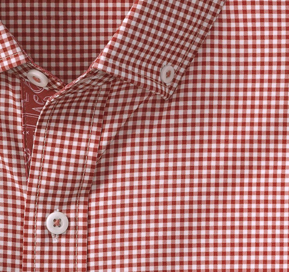 Johnston & Murphy Game Day XC4® Long-Sleeve Gingham Shirt Red