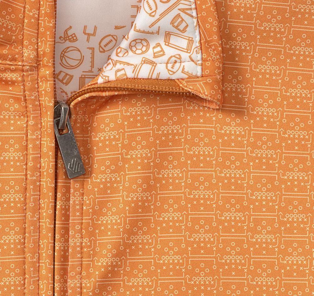 Johnston & Murphy Game Day XC4® Plays Print Quarter-Zip Orange