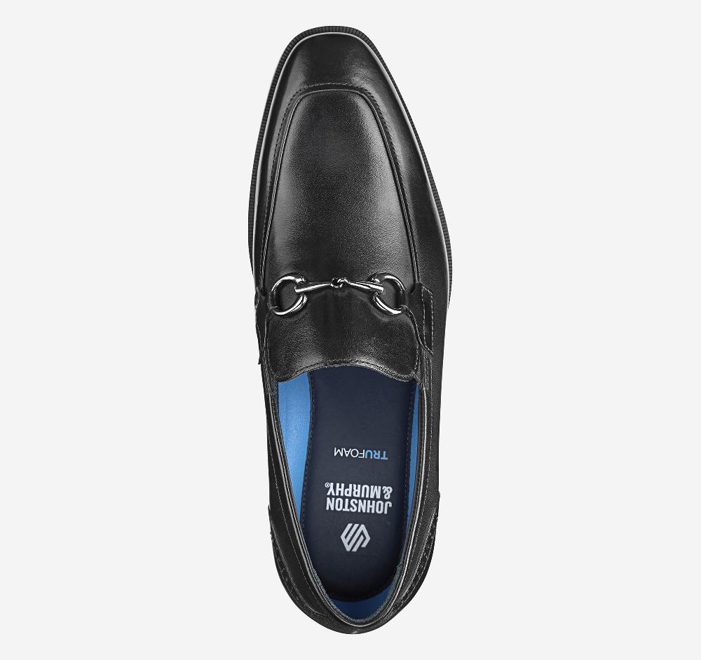 Johnston & Murphy Gibbons Bit Loafer Black Full Grain