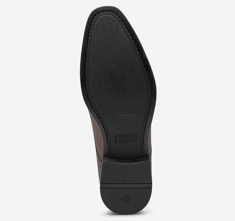 Johnston & Murphy Gibbons Cap Toe Mahogany Full Grain