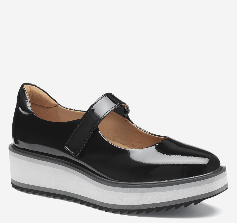 johnston & murphy Gracelyn Mary Jane Black Patent Leather