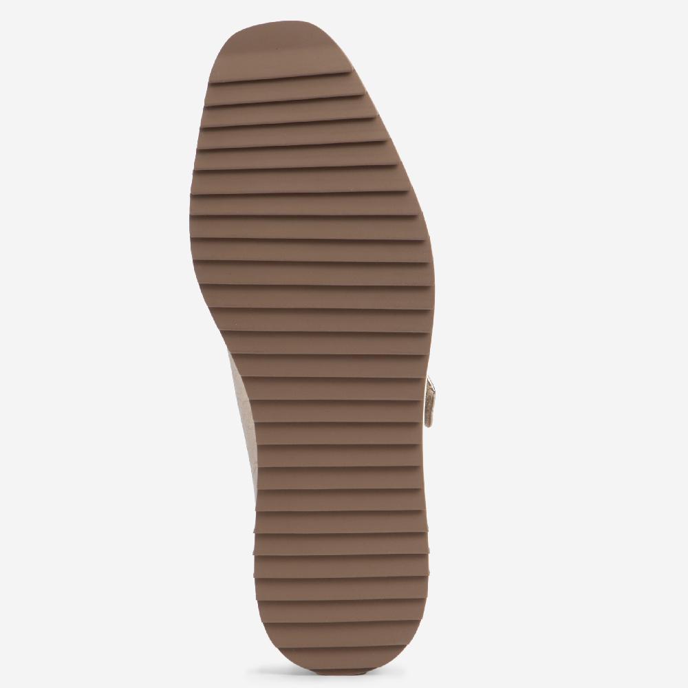 Johnston & Murphy Gracelyn Mary Jane Gold Crinkle Metallic Sheepskin