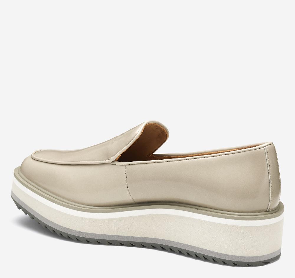 Johnston & Murphy Gracelyn Venetian Beige Antiqued Calfskin