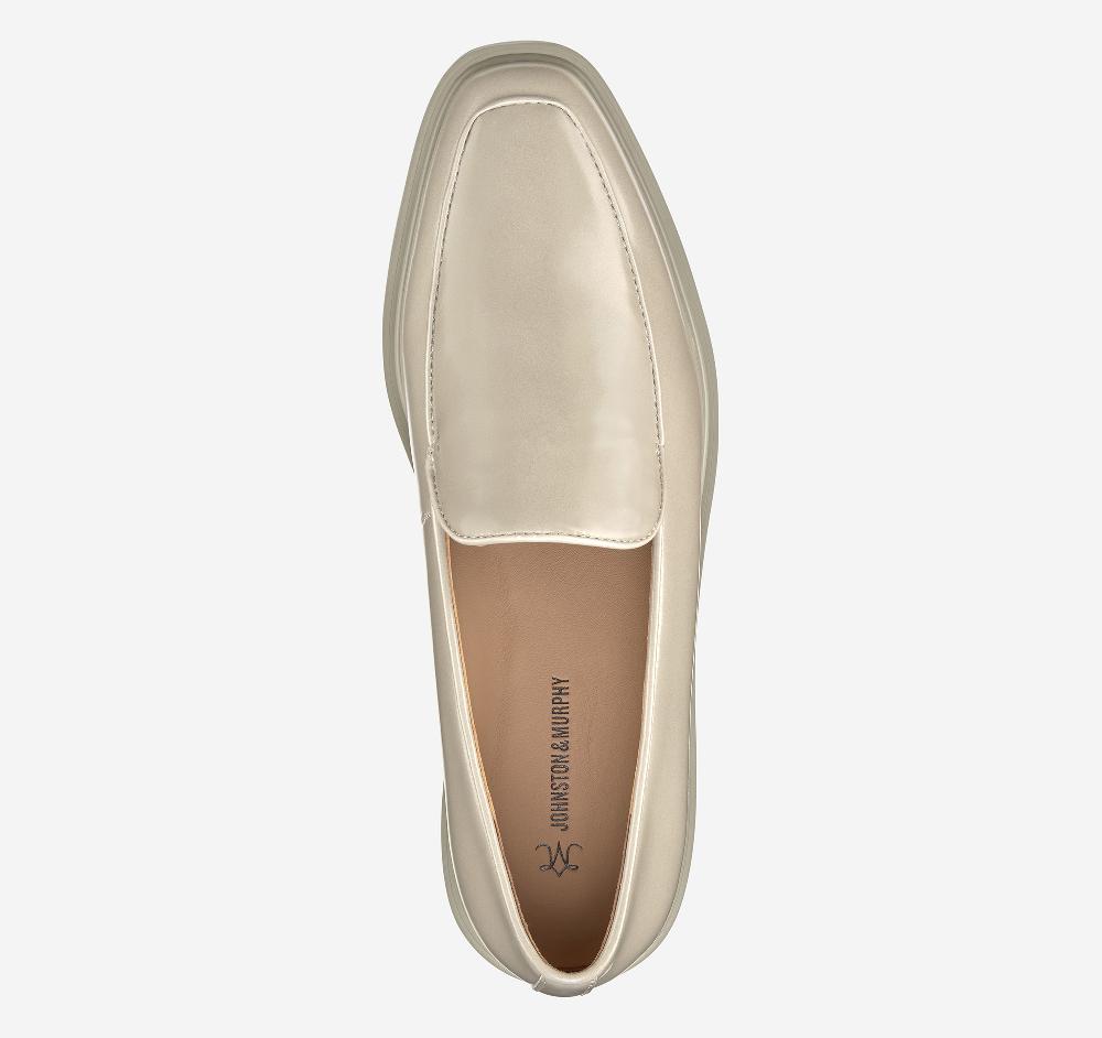 Johnston & Murphy Gracelyn Venetian Beige Antiqued Calfskin