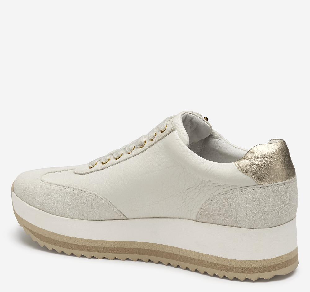 Johnston & Murphy Gracie Side-Zip Lace Up White Calfskin/Kid Suede