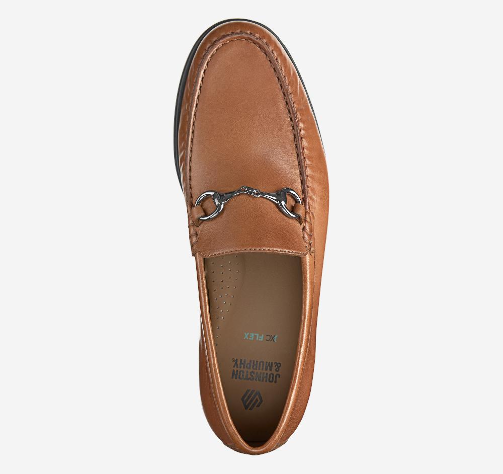 Johnston & Murphy Harrison Bit Loafer Cognac Glove Leather