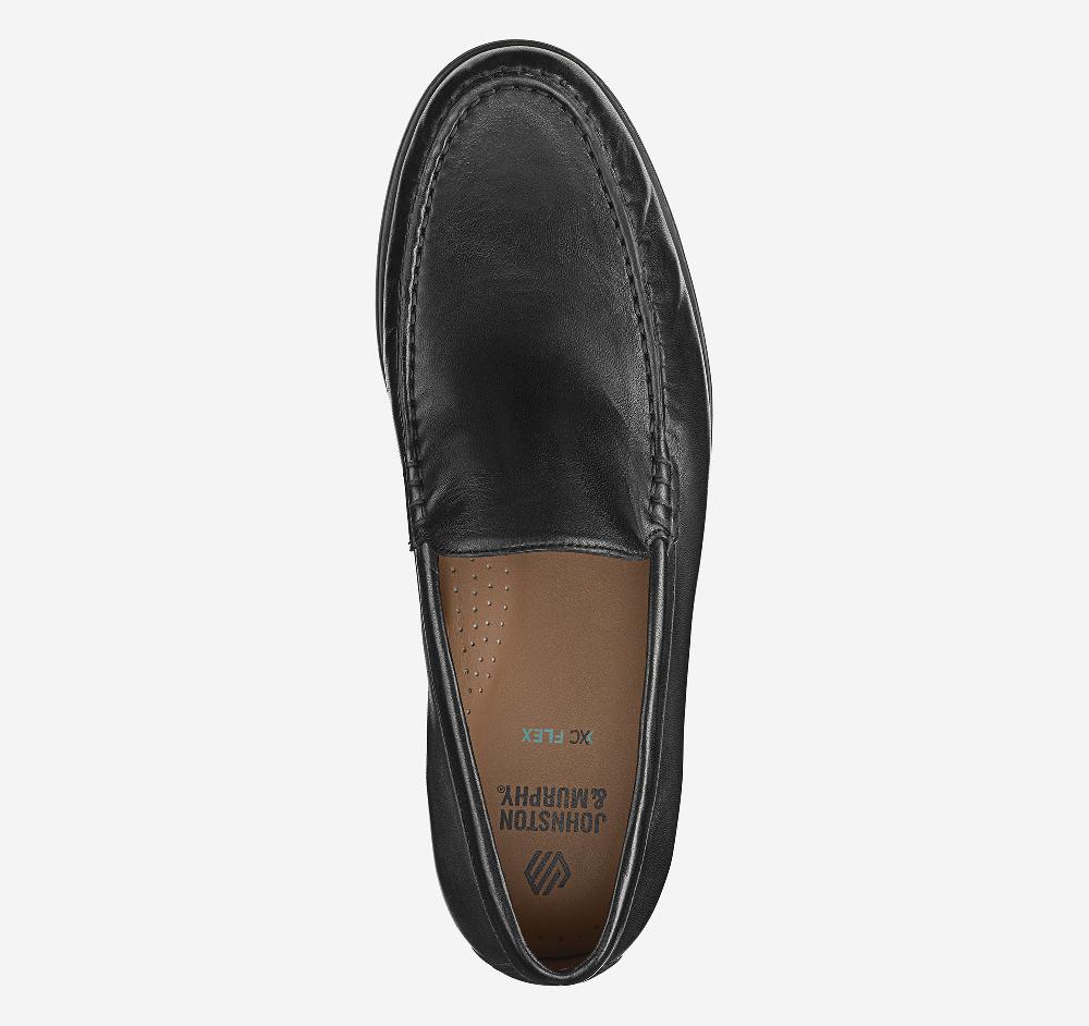Johnston & Murphy Harrison Venetian Loafer Black Glove Leather