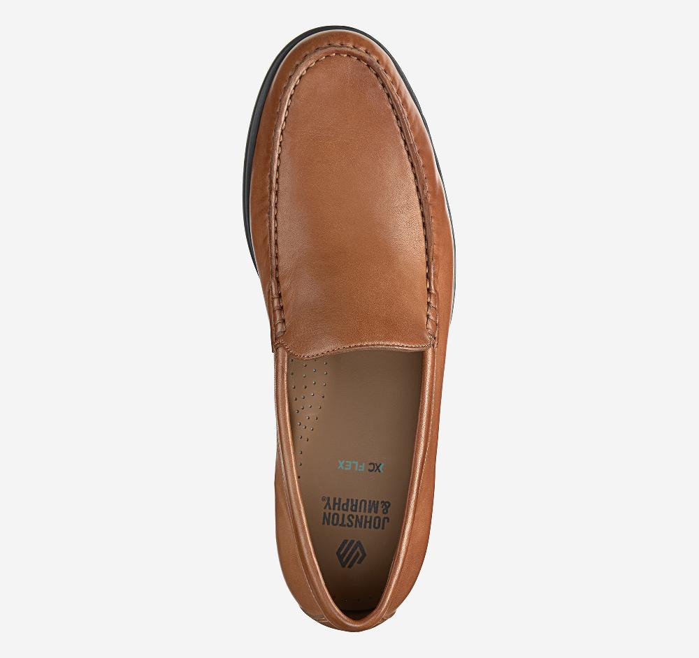 Johnston & Murphy Harrison Venetian Loafer Cognac Glove Leather