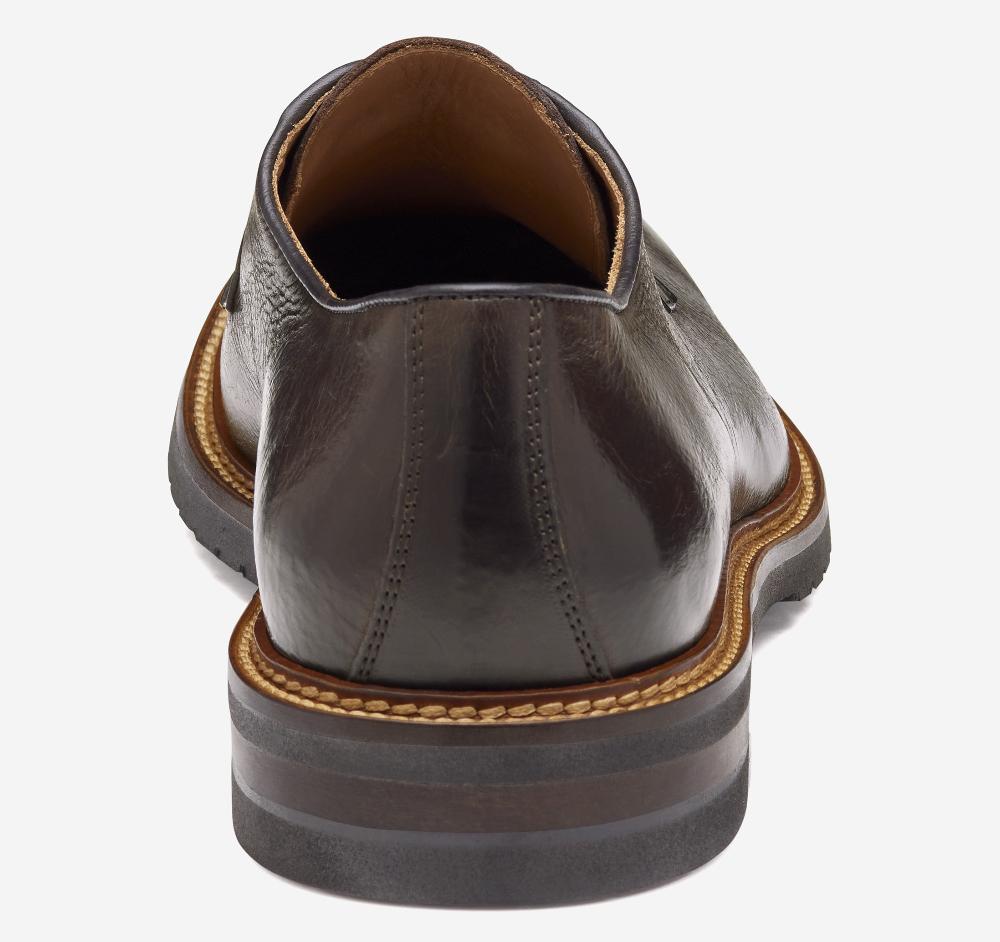 Johnston & Murphy Hartford Plain Toe Dark Brown Italian Calfskin