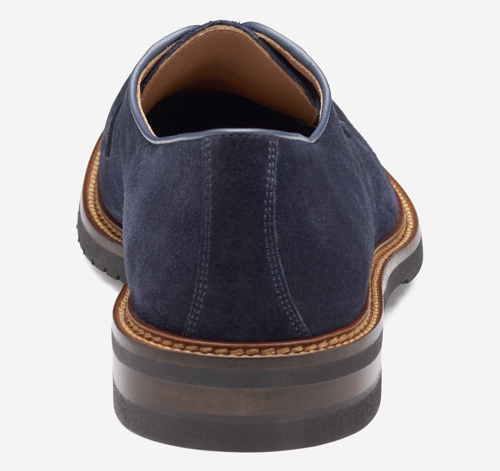 Johnston & Murphy Hartford Plain Toe Navy Italian Suede