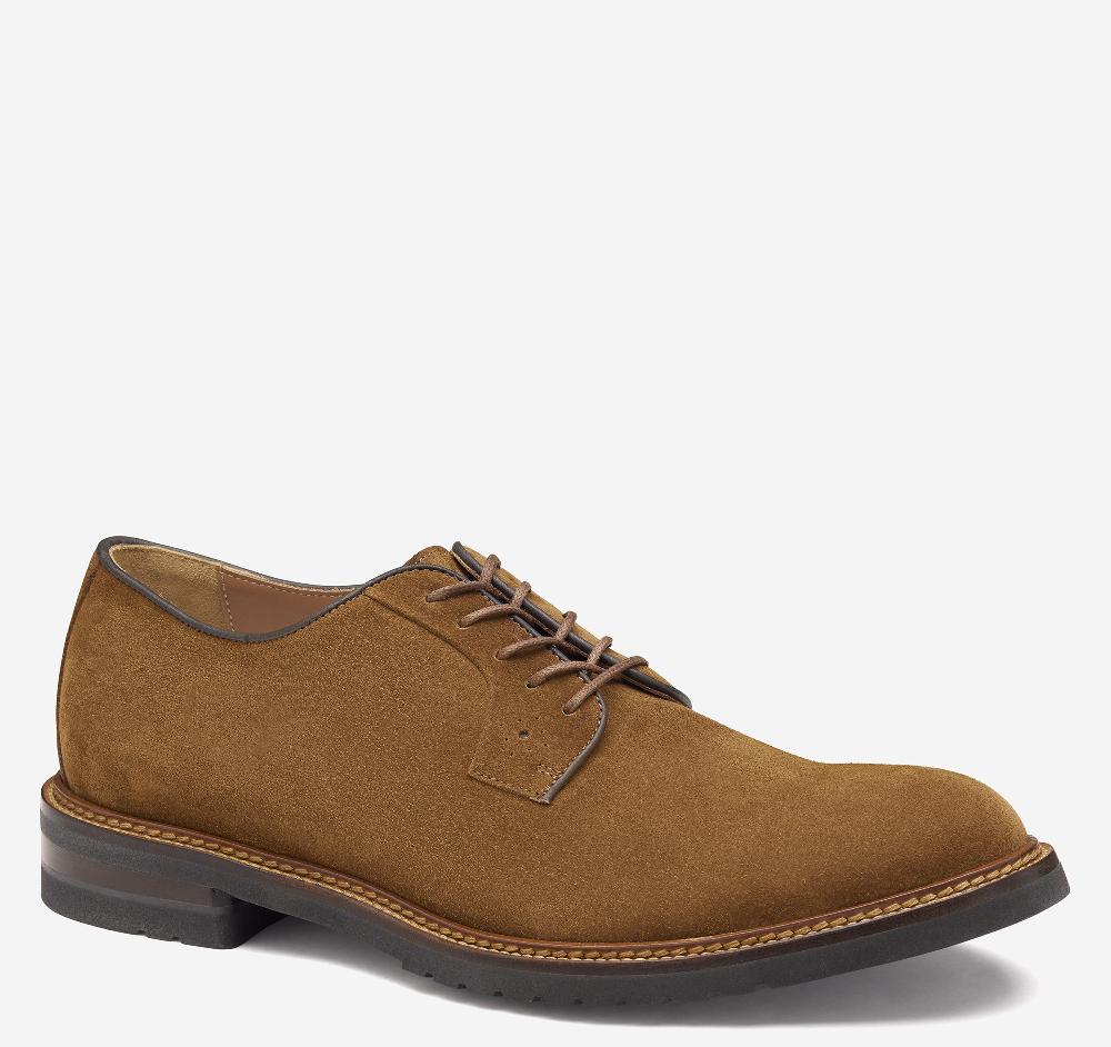 johnston & murphy Hartford Plain Toe Snuff Italian Suede