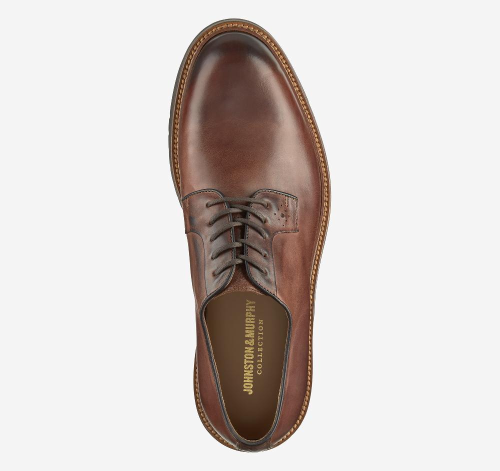 Johnston & Murphy Hartford Plain Toe Tan Italian Calfskin
