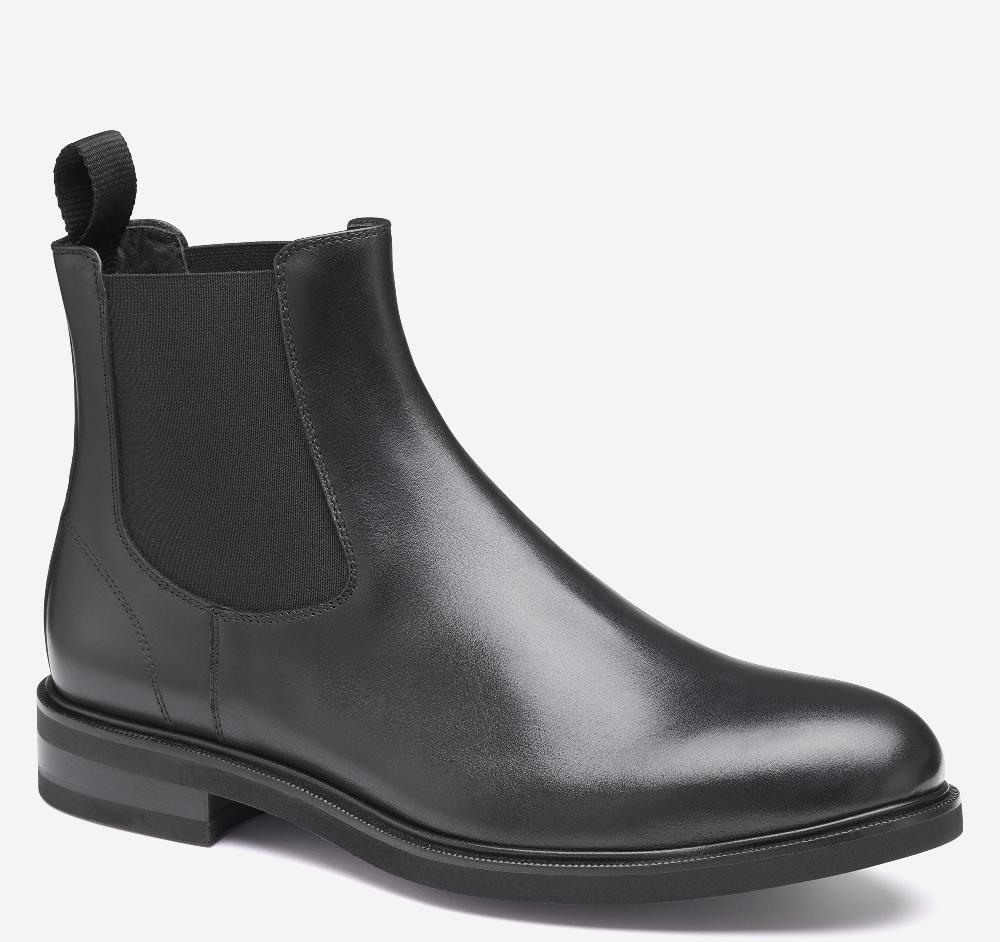 johnston & murphy Hartley Chelsea Boot Black Italian Calfskin
