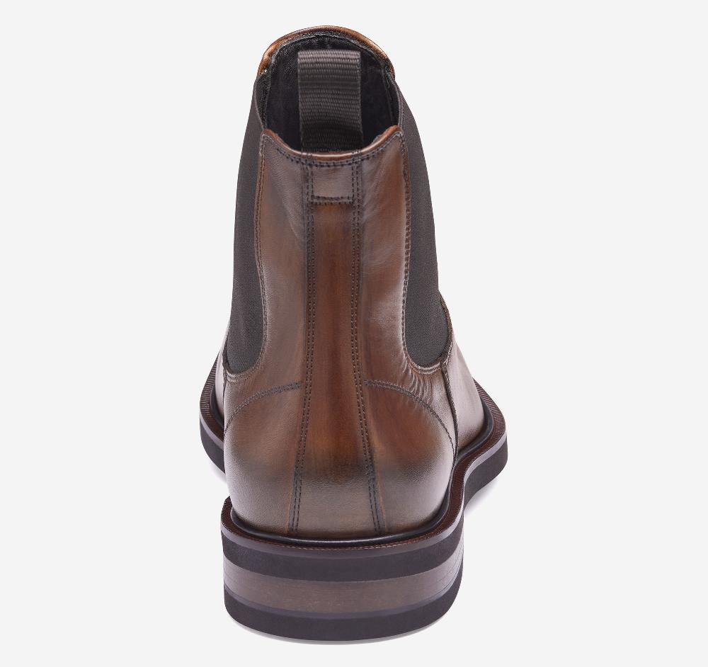 Johnston & Murphy Hartley Chelsea Boot Brown Italian Calfskin