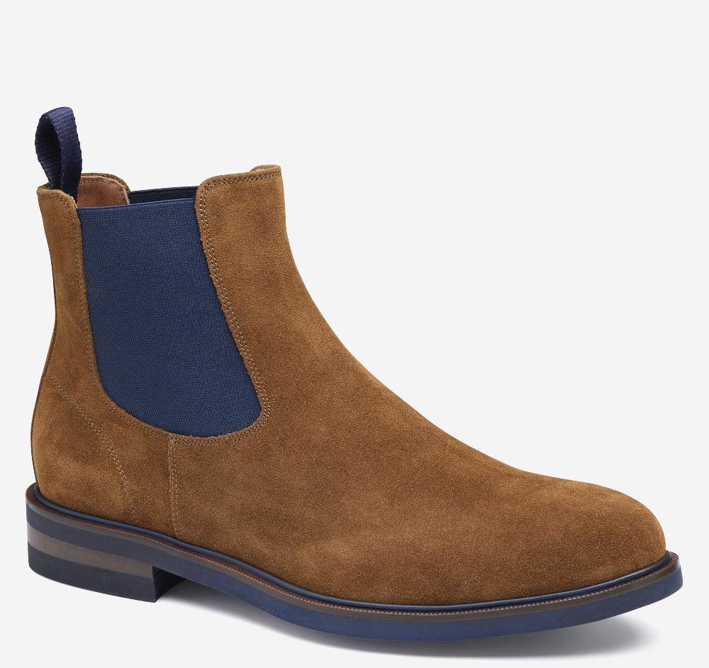 johnston & murphy Hartley Chelsea Boot Snuff Italian Suede