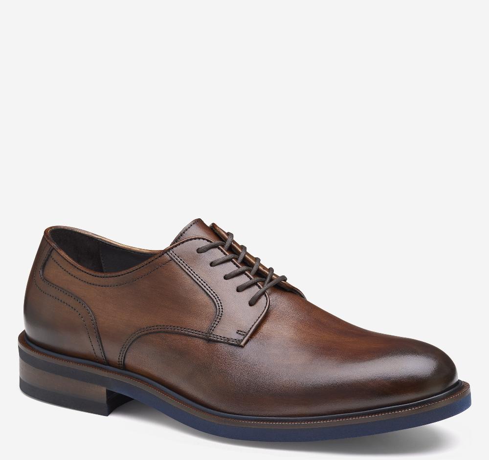 johnston & murphy Hartley Plain Toe Brown Italian Calfskin