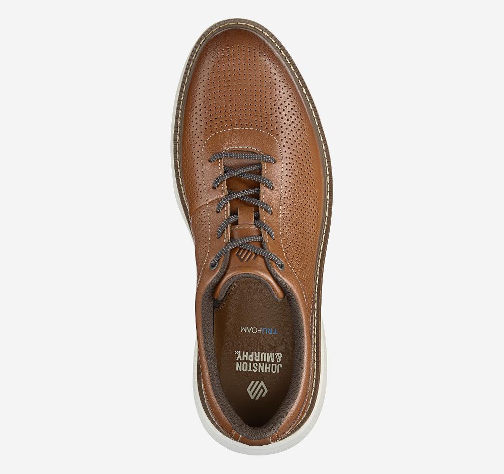 Johnston & Murphy Hayden Perfed U-Throat Tan Full Grain