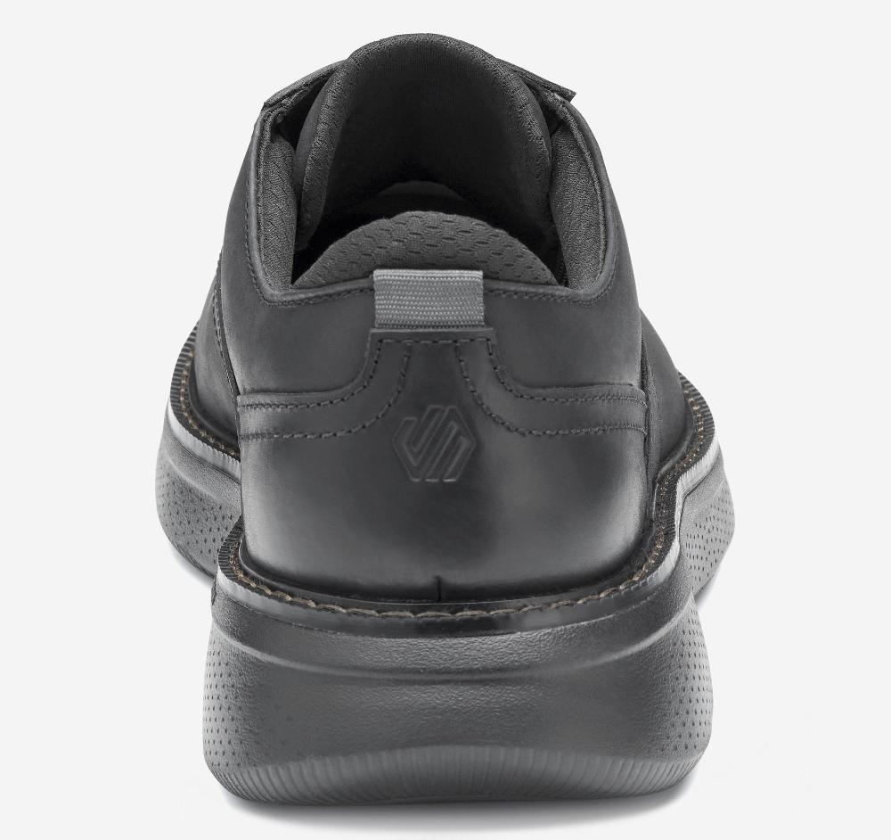 Johnston & Murphy Hayden Plain Toe Black Oiled Full Grain