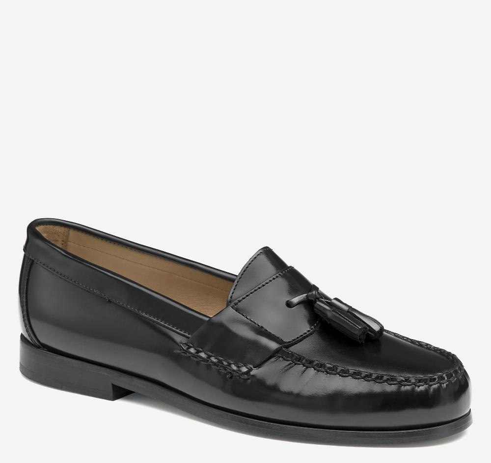 johnston & murphy Hayes Tassel Loafer Black Full Grain