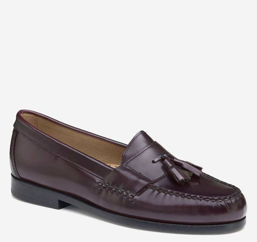 johnston & murphy Hayes Tassel Loafer Burgundy Full Grain
