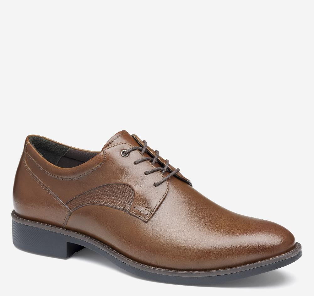 johnston & murphy Holcomb Plain Toe Tan Waterproof Full Grain
