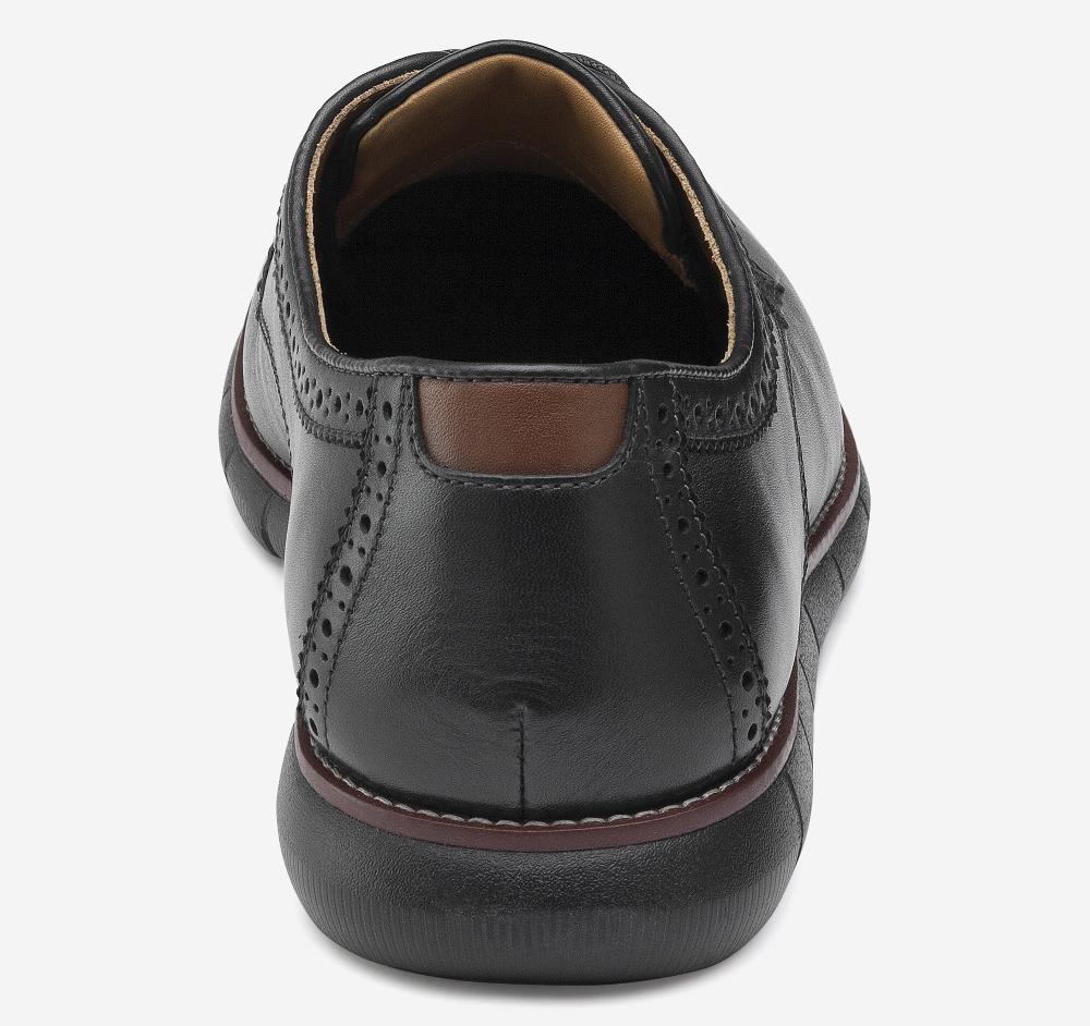 Johnston & Murphy Holden Plain Toe Black Full Grain/Black Sole