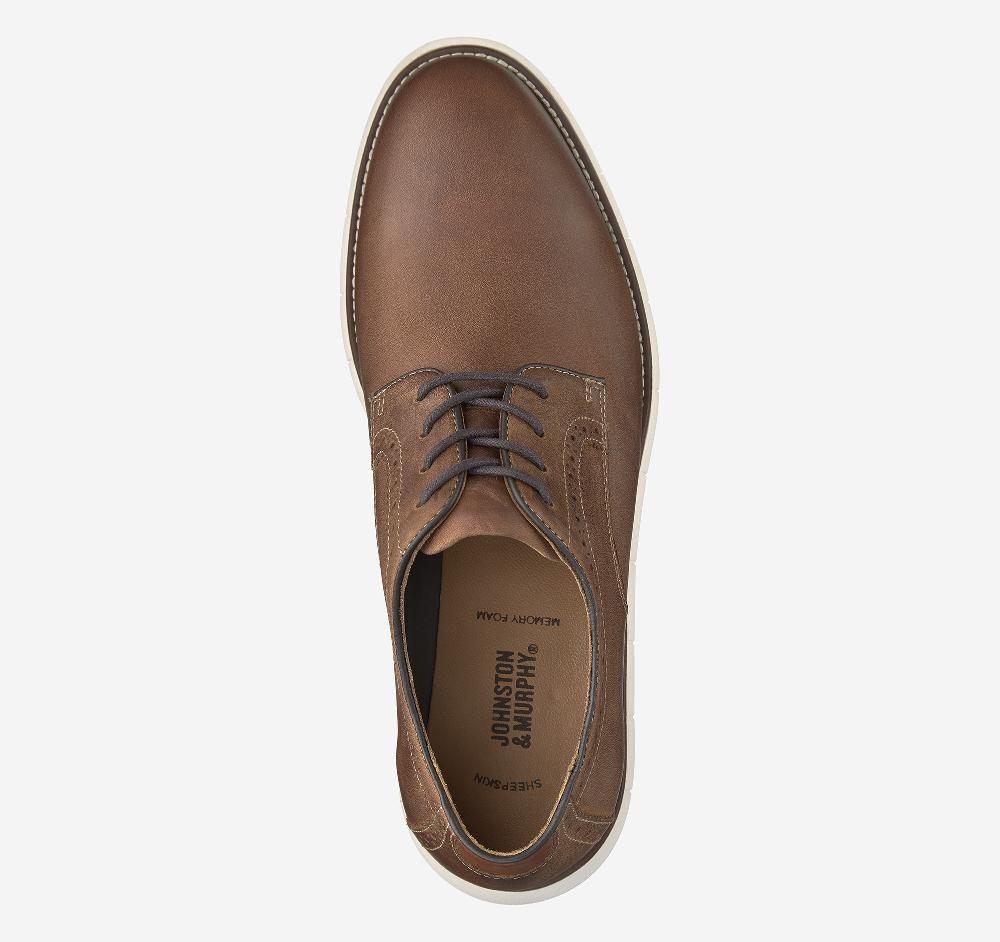 Johnston & Murphy Holden Plain Toe Tan Oiled Full Grain