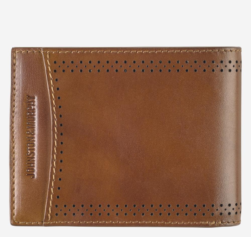 Johnston & Murphy Hudson Perforated Billfold Brown Burnished