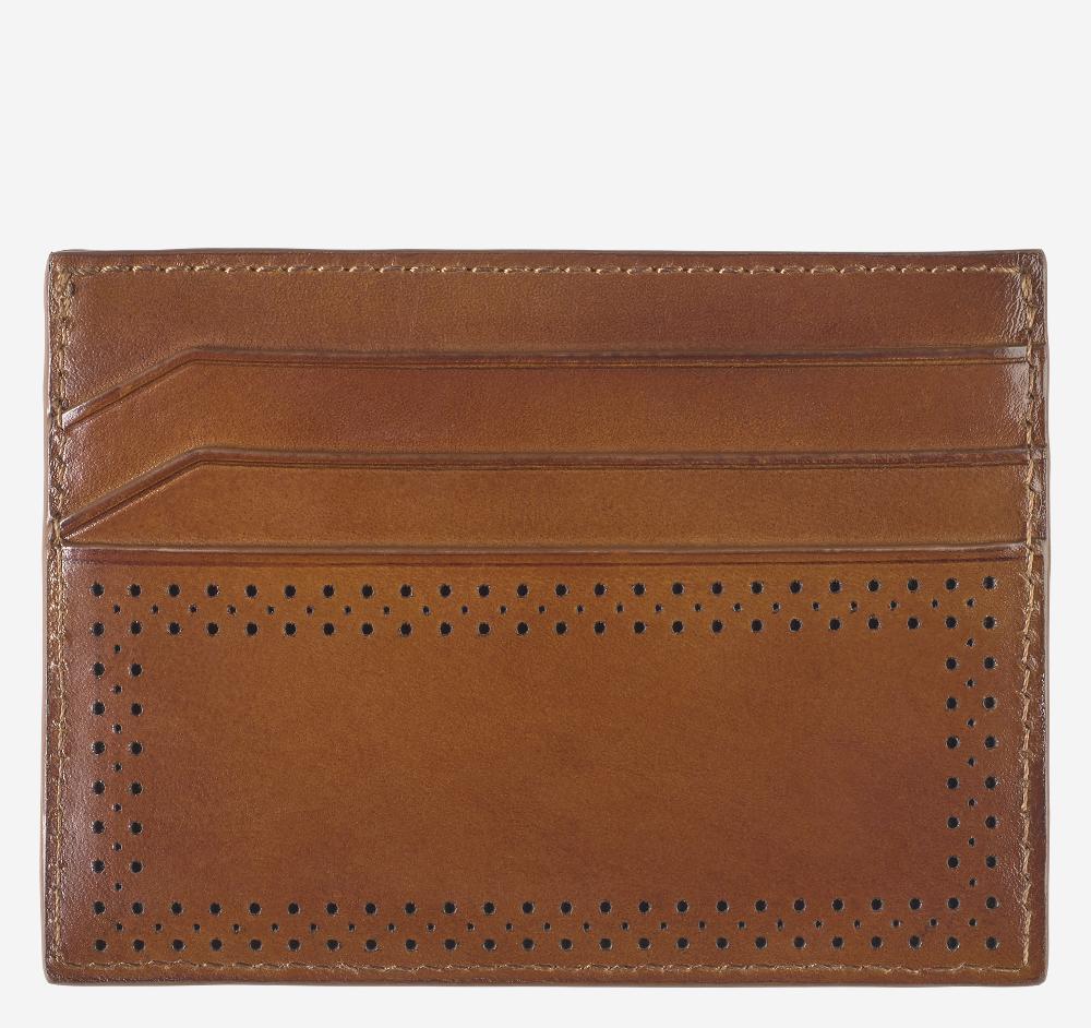 Johnston & Murphy Hudson Perforated Weekender Case Brown Burnished